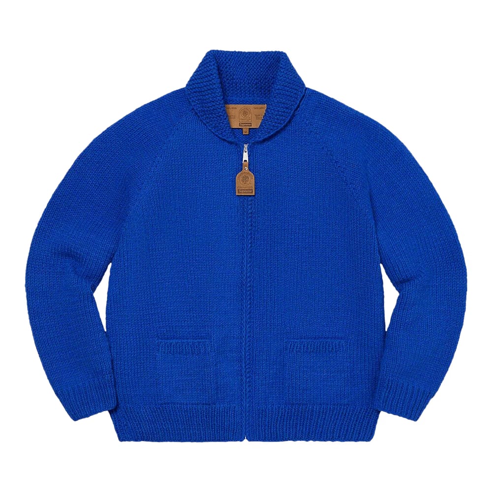 Supreme Box Logo Cowichan Sweater Royal