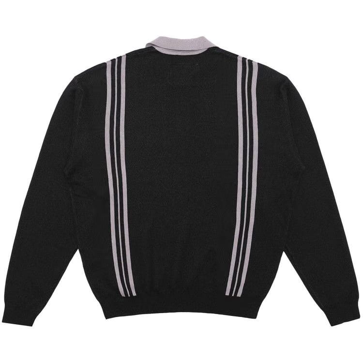 Students Sutton Long-Sleeve Sweater Polo Shirt Black