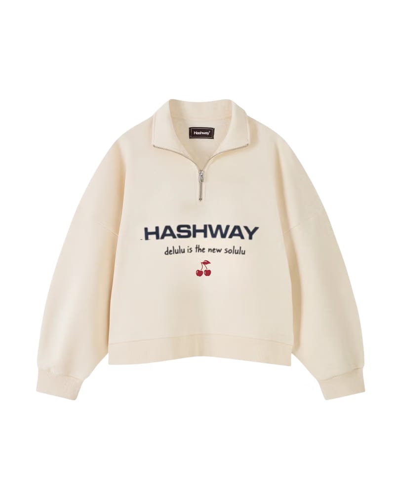 HASHWAY QUARTER ZIP - MARSHMALLOW
