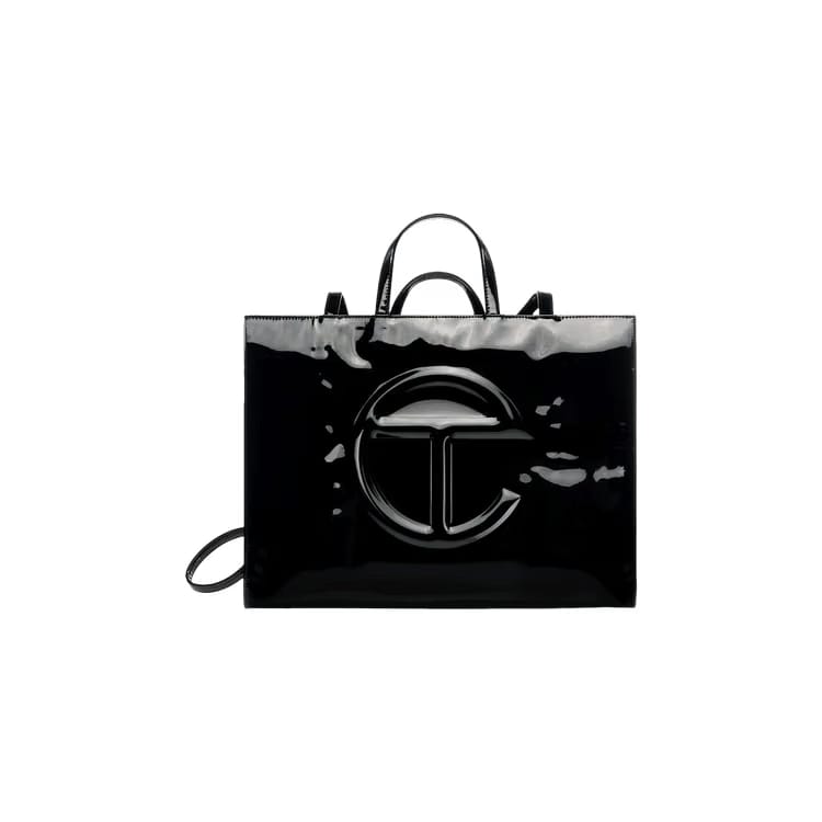 Telfar Large Shopping Bag Black Patent