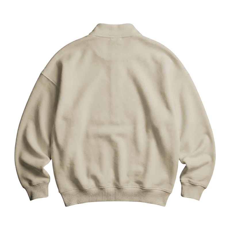 Myugen Cultured Club Beige Quarter-Zip Sweatshirt