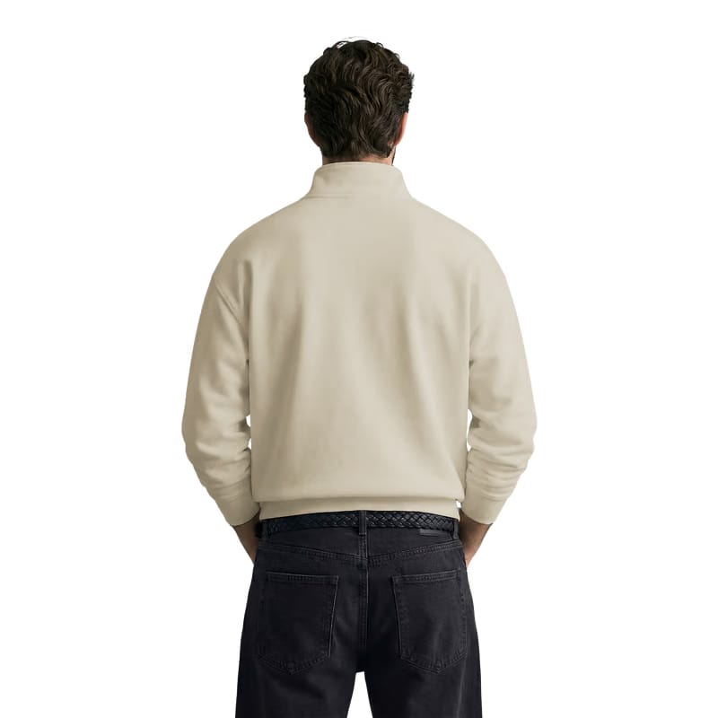 Myugen Cultured Club Beige Quarter-Zip Sweatshirt