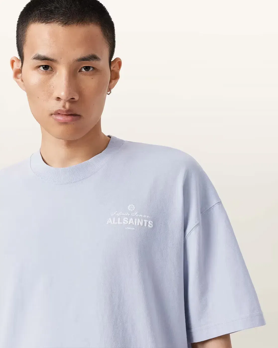 ALL SAINTS Soleil SS Crew (shore-blue)