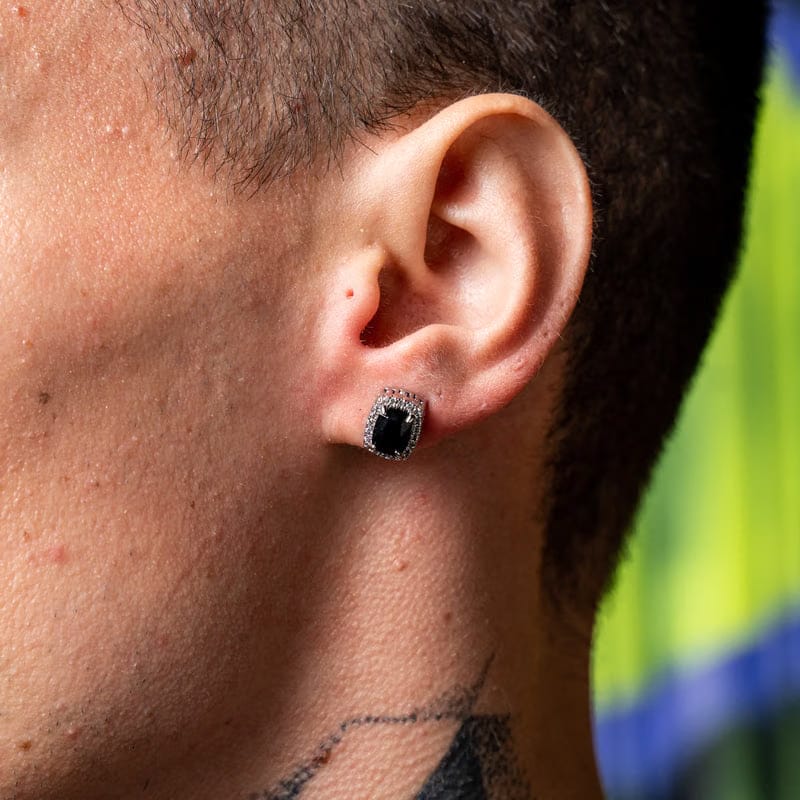 ONYX POST EARRING