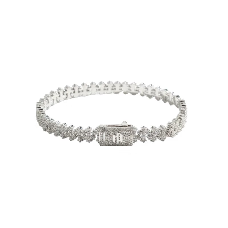 FROSTED CRUCIFIX BRACELET