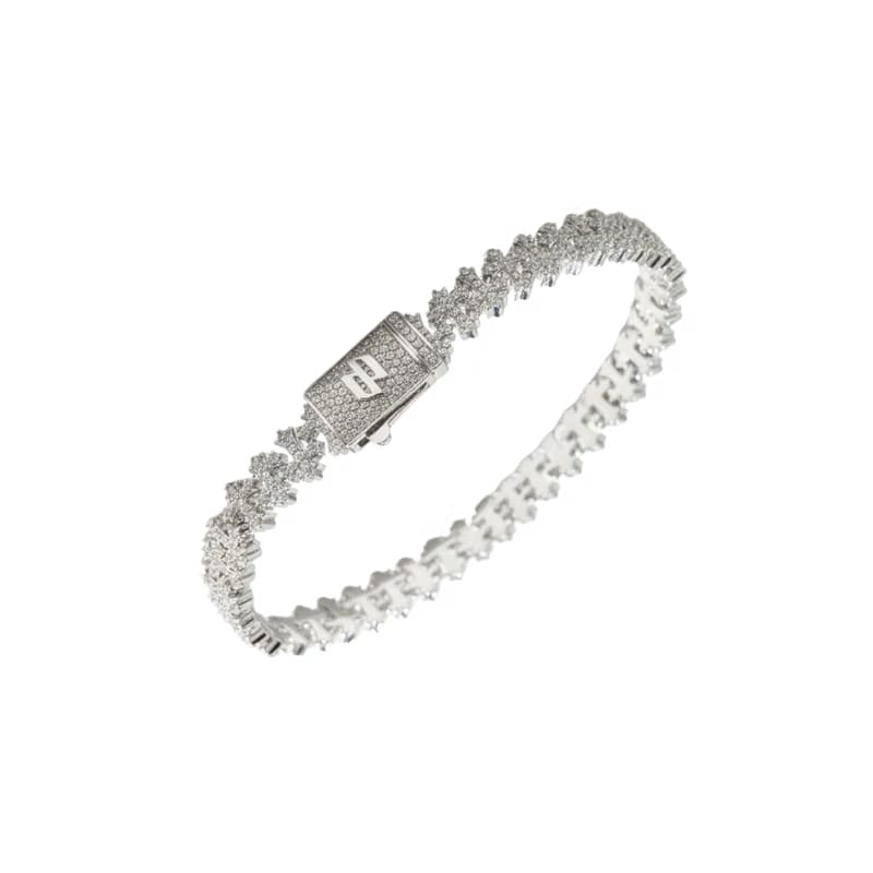 FROSTED CRUCIFIX BRACELET