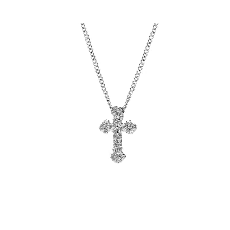 DRIP CRUCIFIX CHARM WITH CURB CHAIN