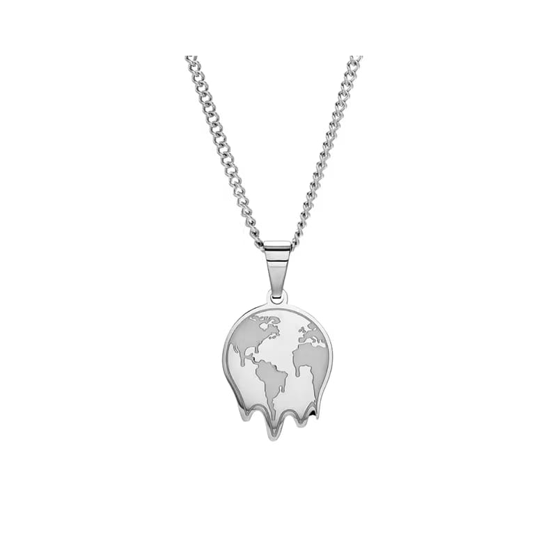 DRIP GLOBE CHARM WITH CURB CHAIN
