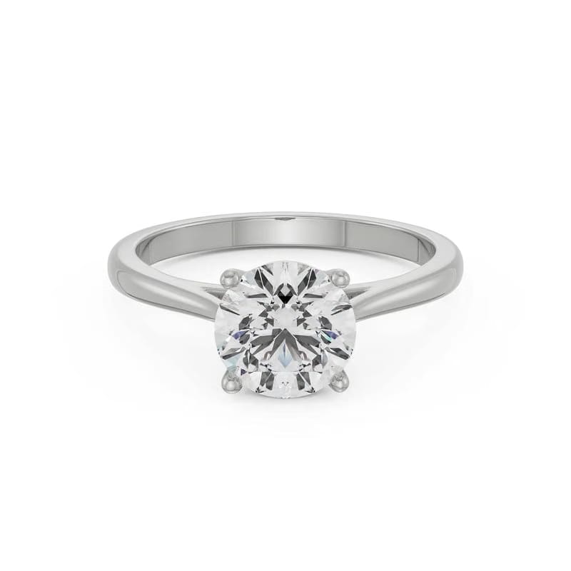 Round Lab Grown Diamond Engagement Ring