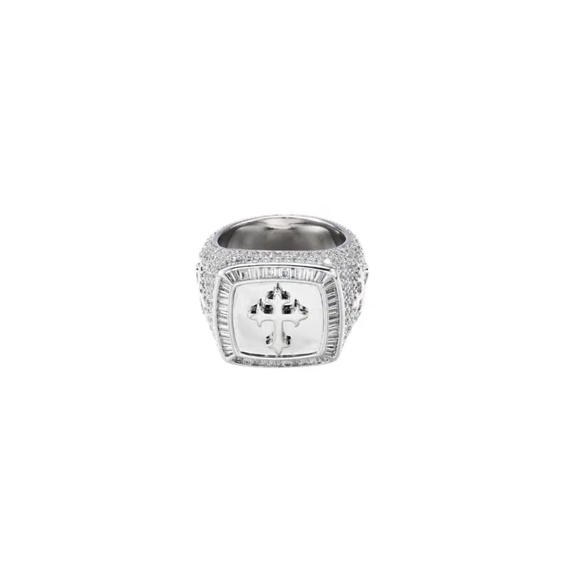 SQUARE STEPPED PEWTER BAND