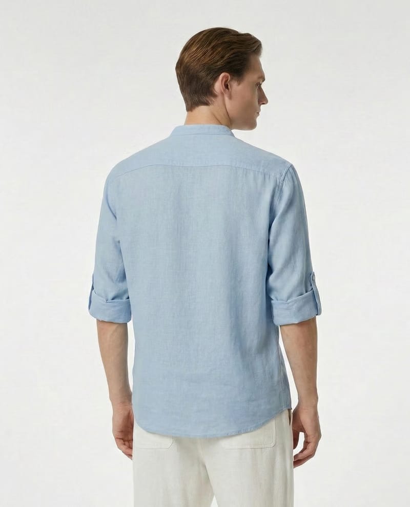 CAPRI LINEN SUMMER SHIRT SKY BLUE