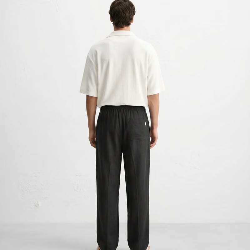 LINEN PANTS BLACK