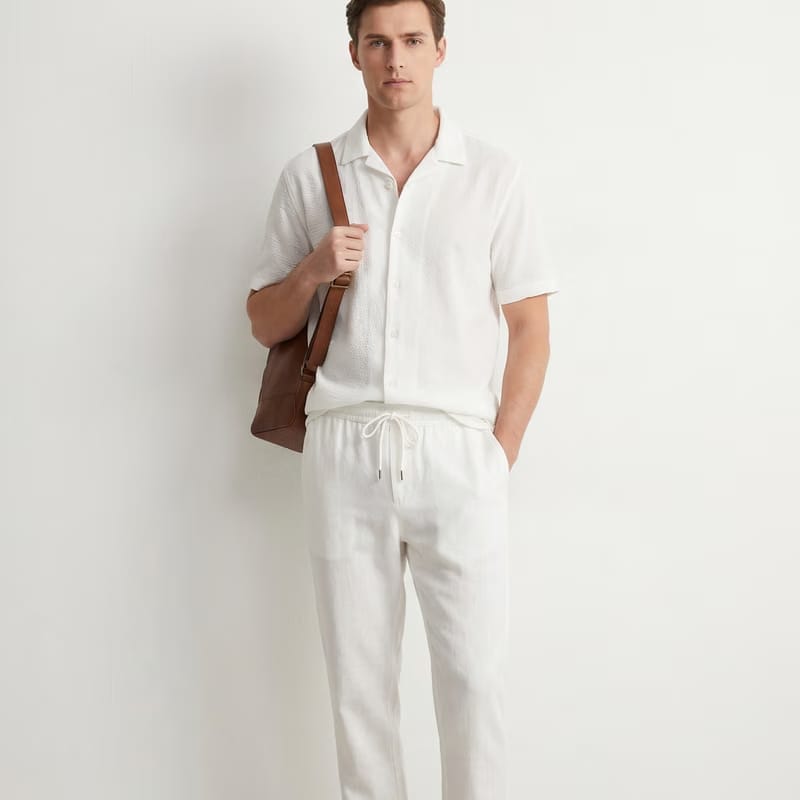 LINEN PANTS WHITE