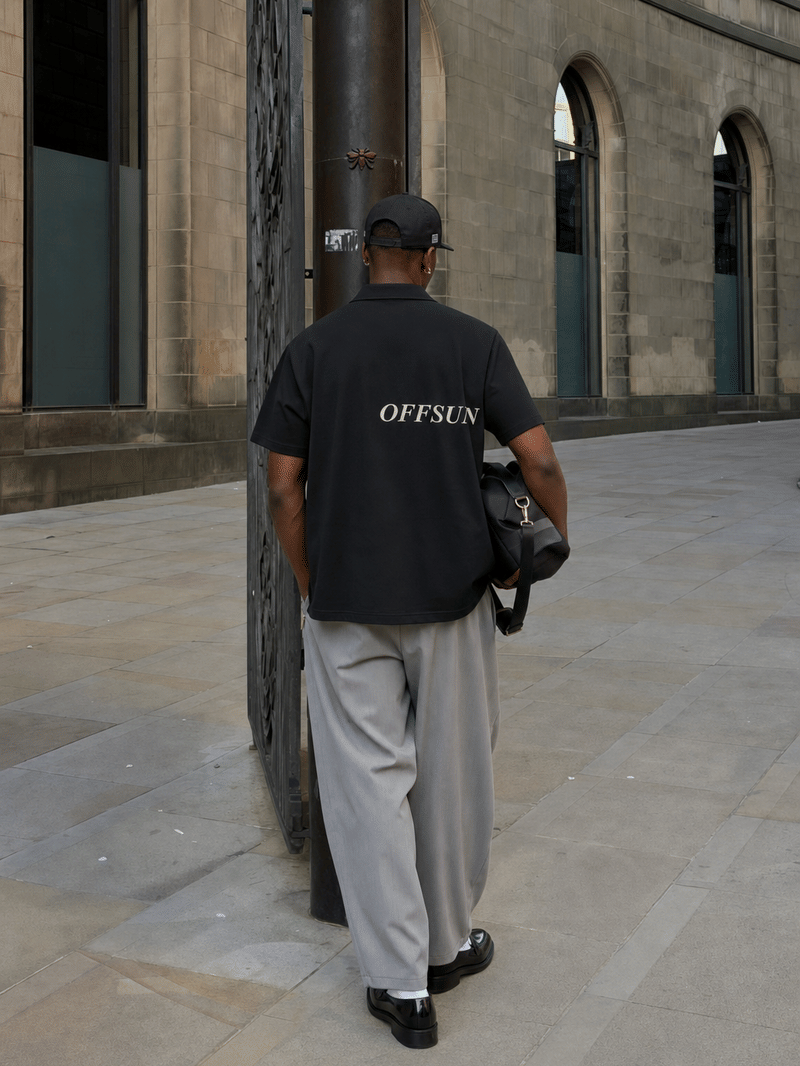BASIC BLACK BOWLING SHIRT