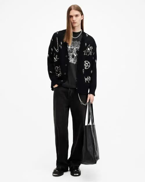 Morph Skull Print Oversized T-Shirt