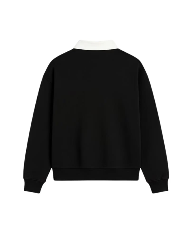 HASHWAY CLASSIC POLO SWEATSHIRT - BLACK