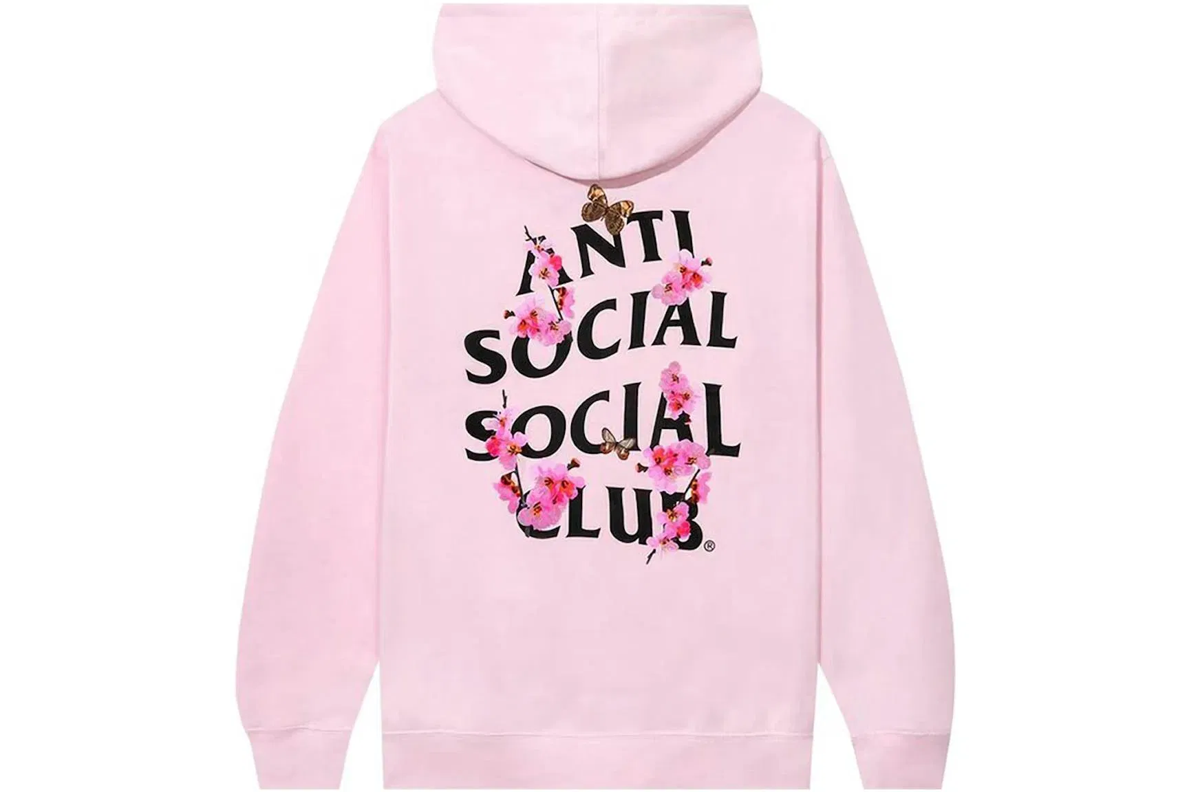 Anti Social Social Club Kkotch Hoodie Black Hoodie Pink