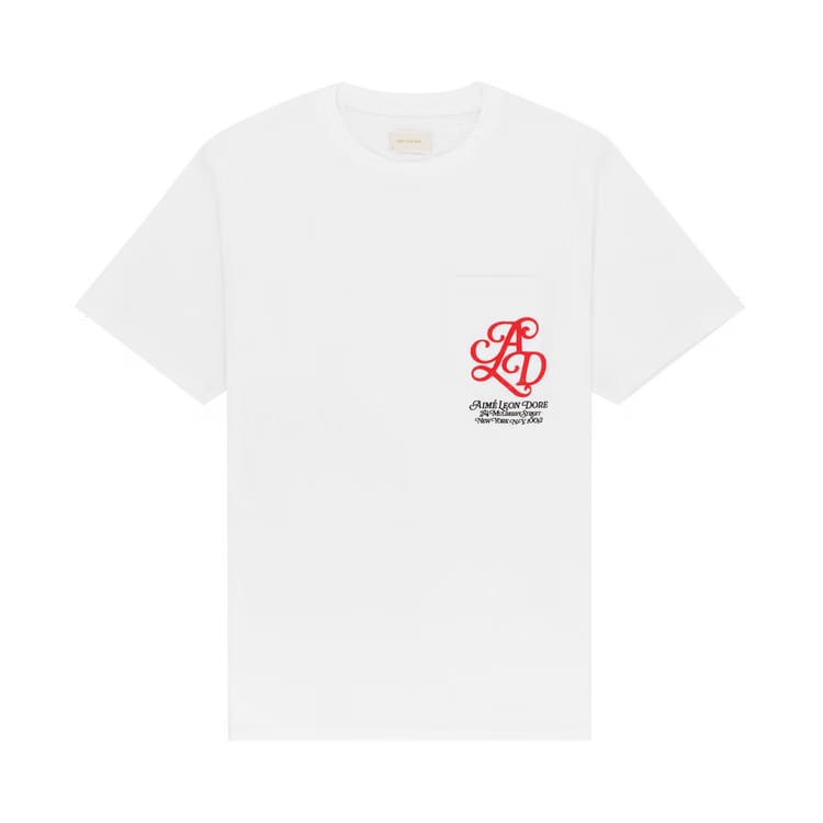 Aimé Leon Dore Monogram Pocket T-Shirt Bright White