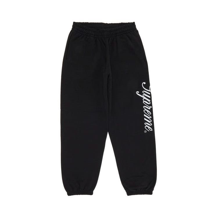 Supreme Raised Script Sweatpant Black
