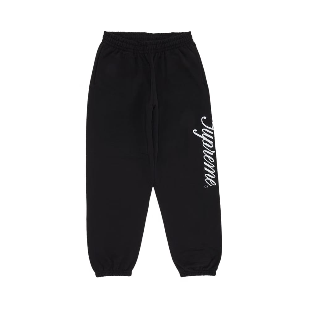 Supreme Raised Script Sweatpant Black