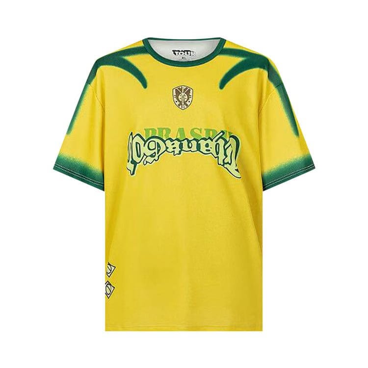 Cactus Jack by Travis Scott Brazil Soccer Jersey Yellow