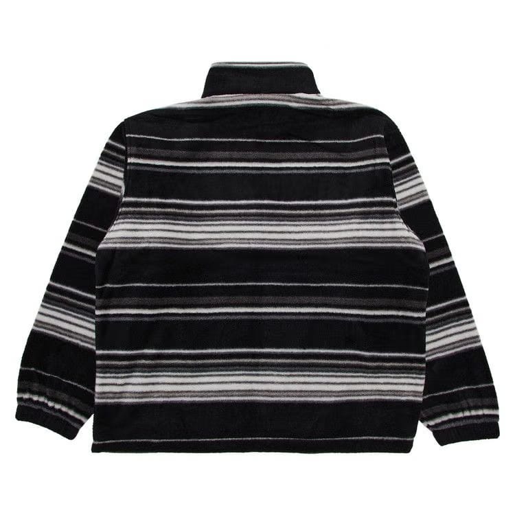 Supreme Stripe Zip Up Fleece Jacket Black