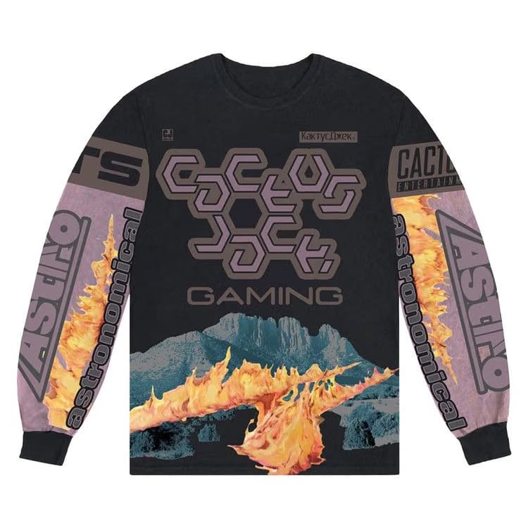 Cactus Jack by Travis Scott The Scotts Gaming I Long-Sleeve Jersey Black