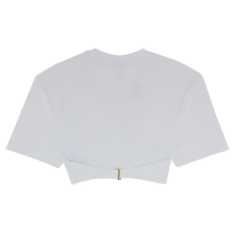 Jacquemus Le Caraco Cropped T-Shirt White