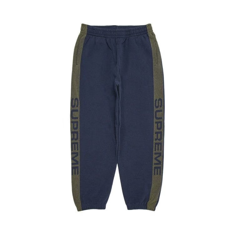 Supreme Jacquard Stripe Sweatpant Navy