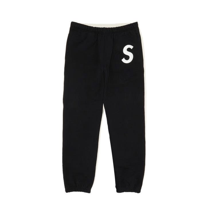 Supreme S Logo Split Sweatpant Black
