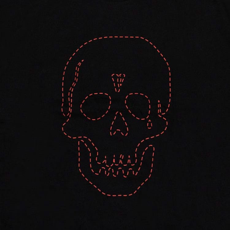 Vlone x Neighborhood Skull Shorts-Sleeve T-Shirt Black/Red