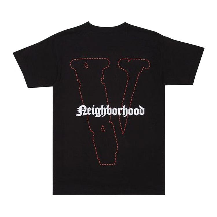 Vlone x Neighborhood Skull Shorts-Sleeve T-Shirt Black/Red