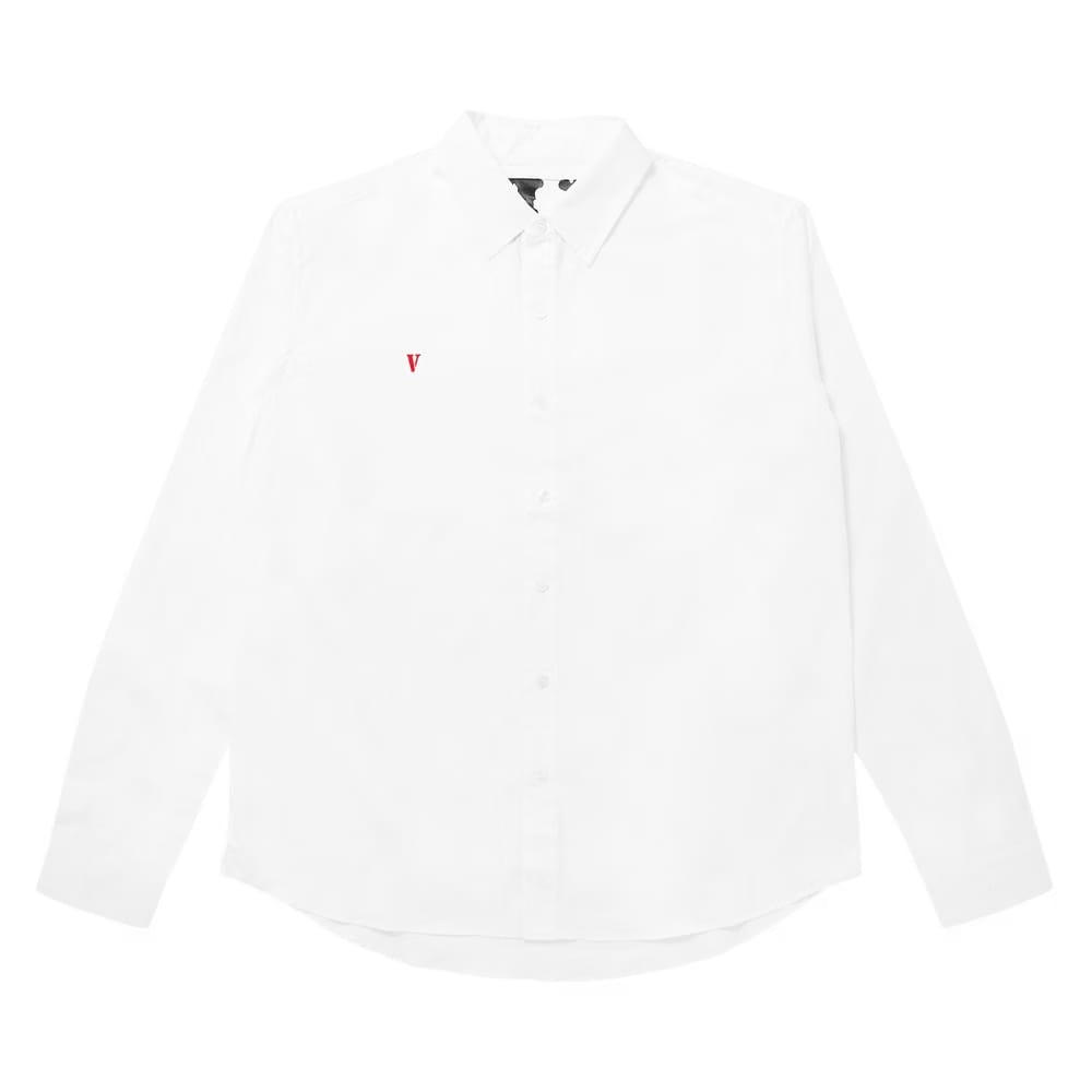 Vlone Long-Sleeve Button Up White/Red