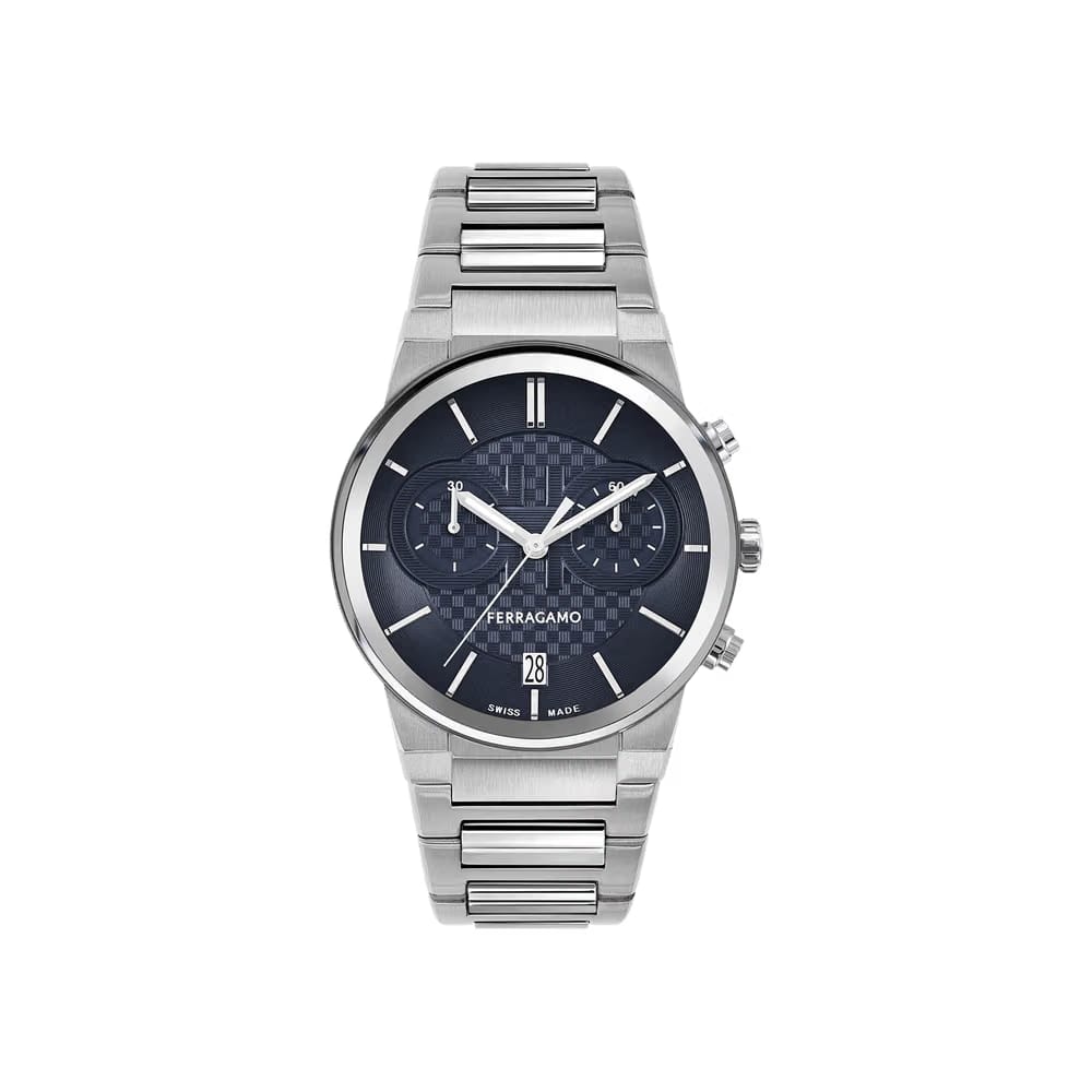 Ferragamo Sapphire Chrono Bracelet Watch Stainless Steel