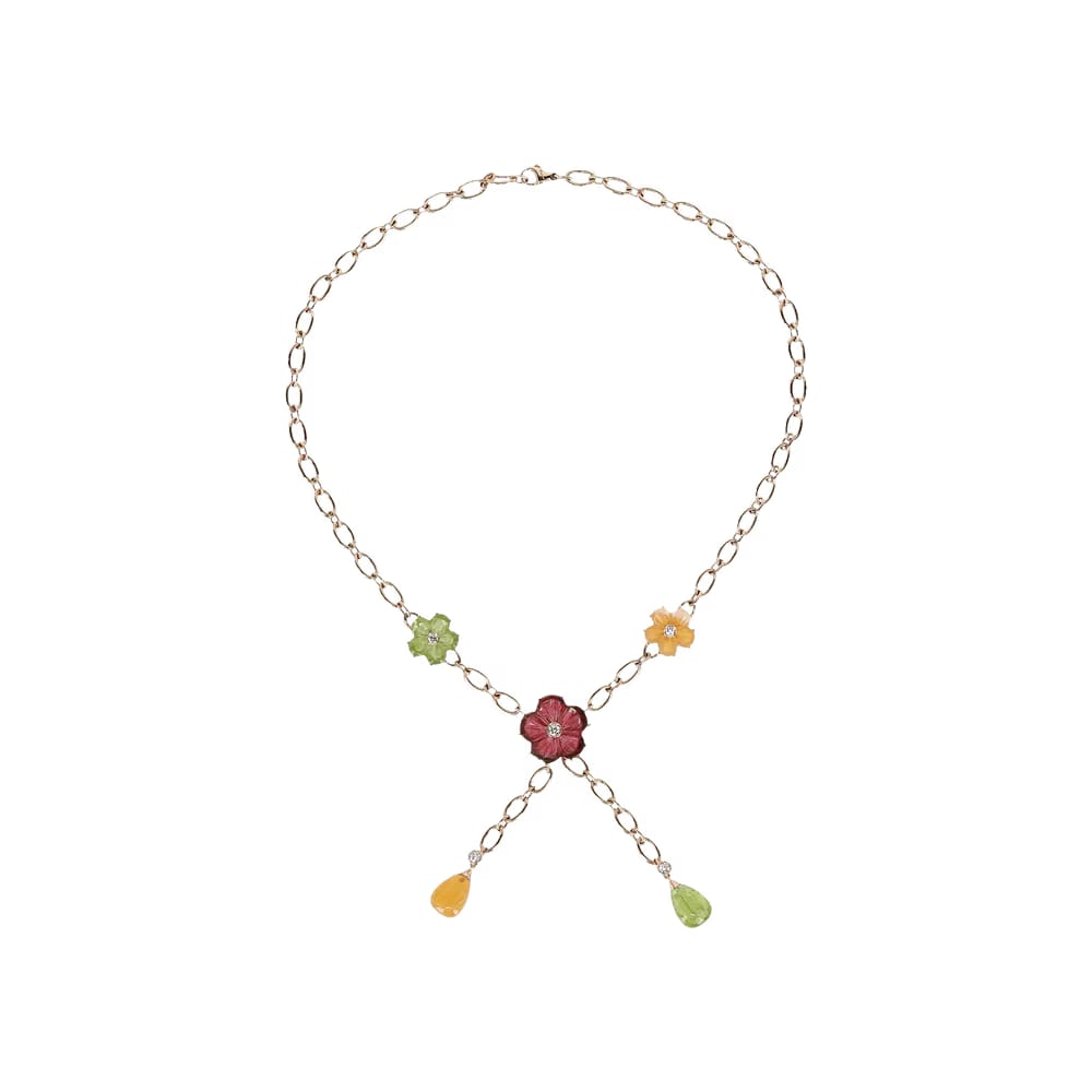 Ferragamo Floral Boutique Necklace Yellow