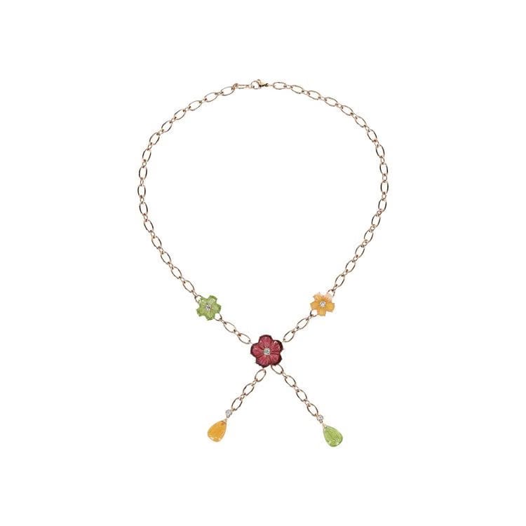 Ferragamo Floral Boutique Necklace Yellow