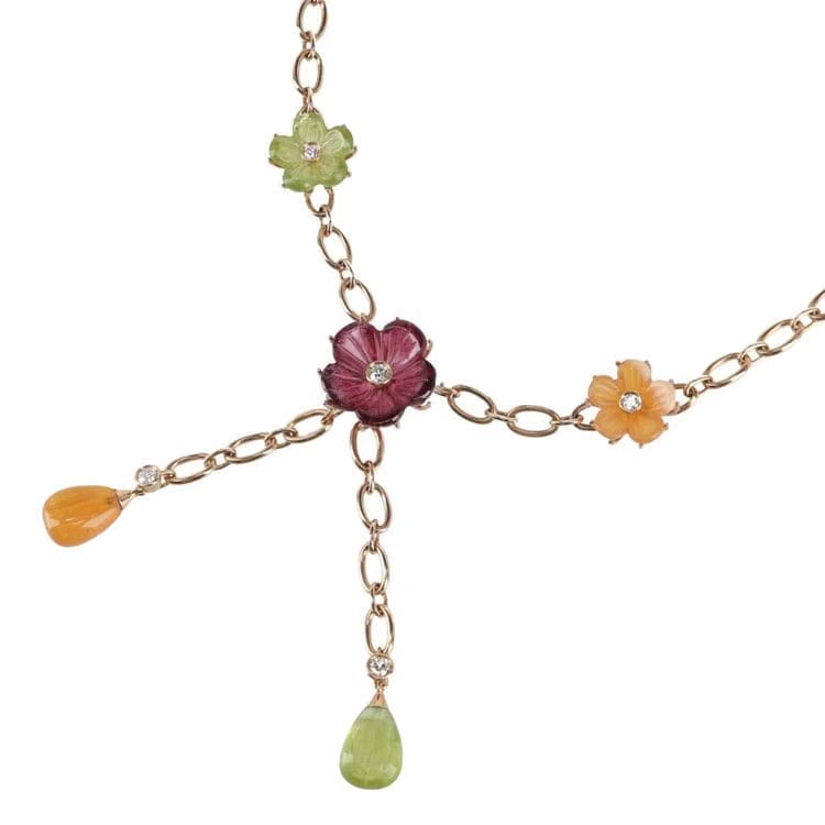 Ferragamo Floral Boutique Necklace Yellow