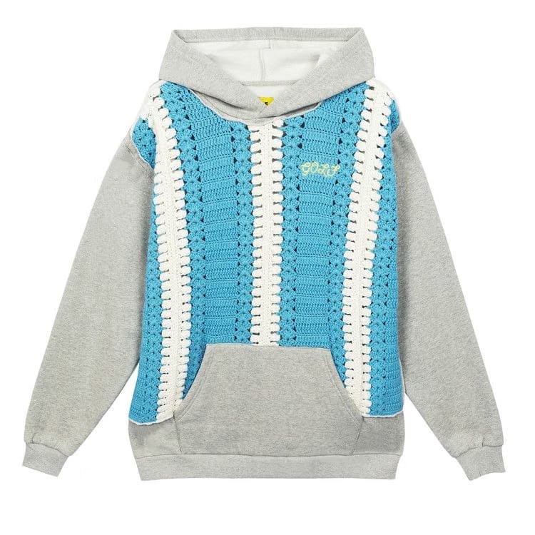 GOLF WANG Crochet Front Hoodie Heather Grey
