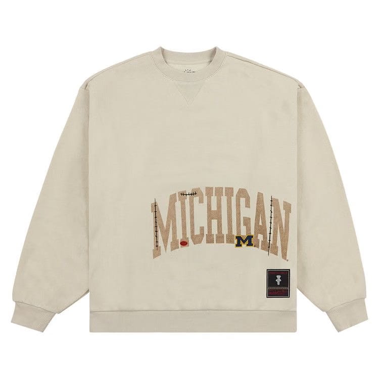 Cactus Jack by Travis Scott x Mitchell & Ness University Of Michigan Crewneck Tan