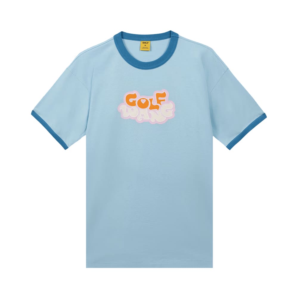 GOLF WANG Harmony Logo Ringer T-Shirt Light Blue