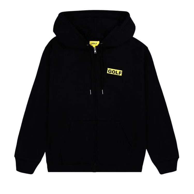 GOLF WANG Collage Zip Up Hoodie Black