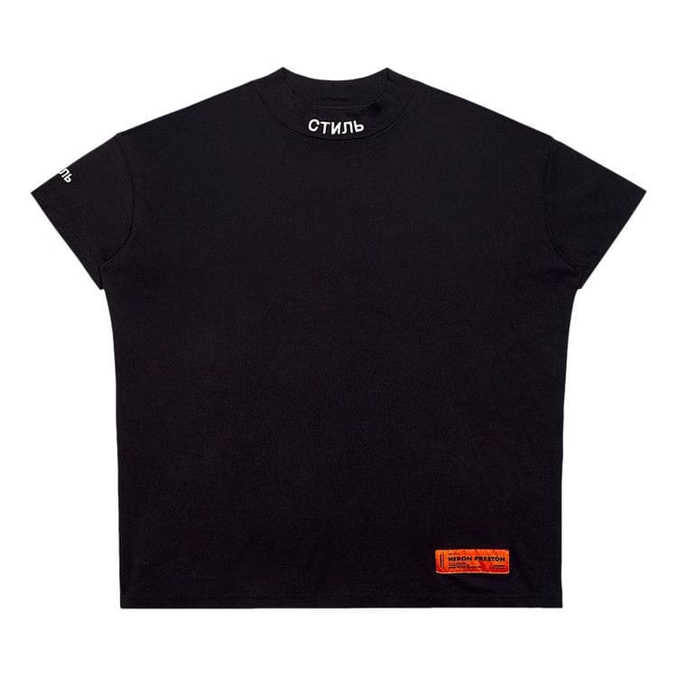 Heron Preston T-Shirt Shorts-Sleeve Mock Ctnmb Black