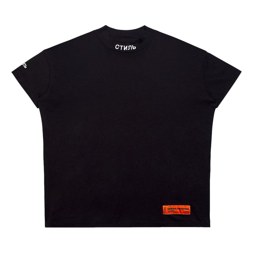 Heron Preston T-Shirt Shorts-Sleeve Mock Ctnmb Black