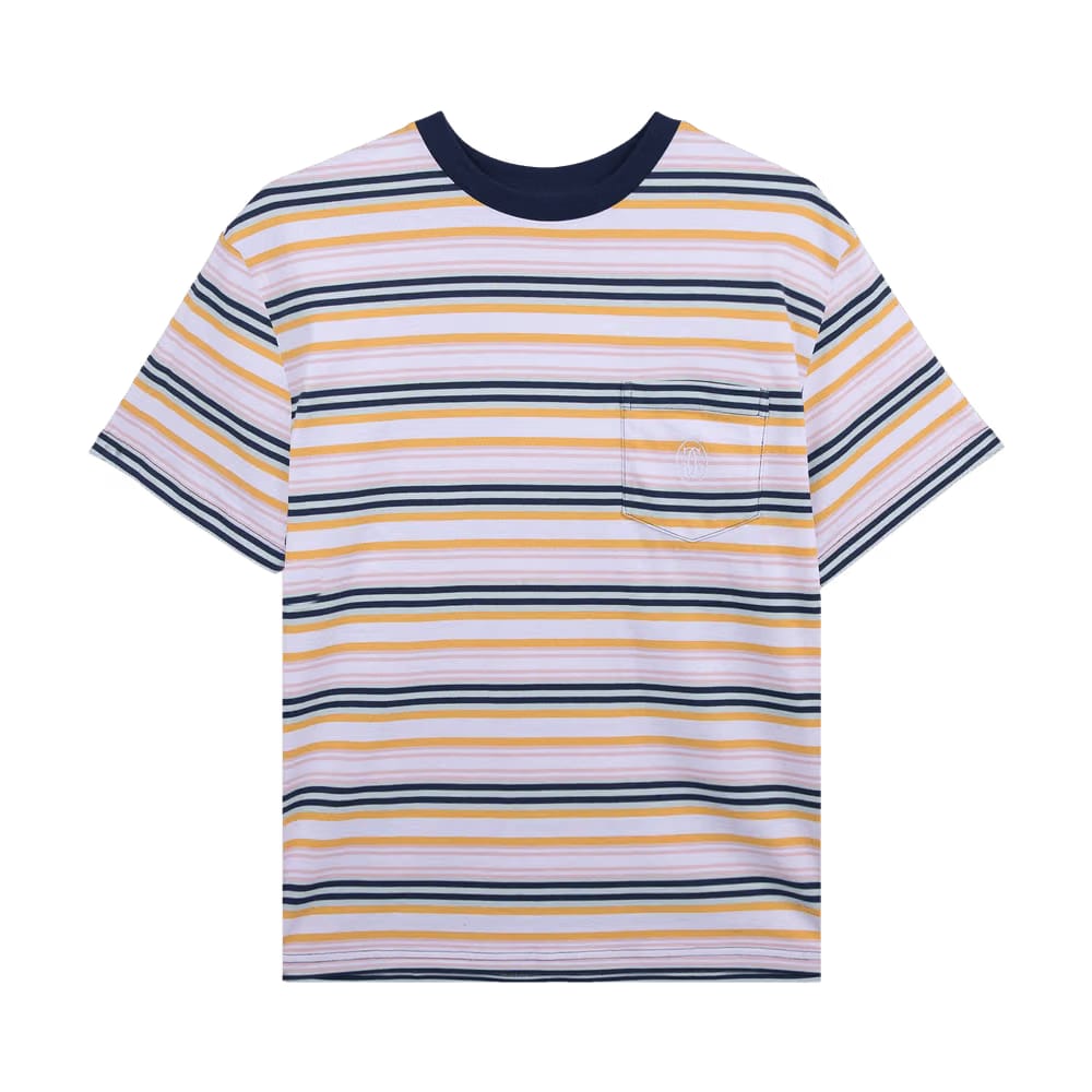 GOLF WANG Grand Logo Striped Pocket T-Shirt Navy Combo
