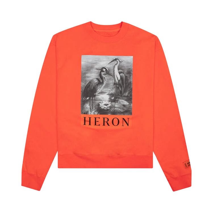 Heron Preston Logo Print Long-Sleeve Sweatshirt Orange/Black