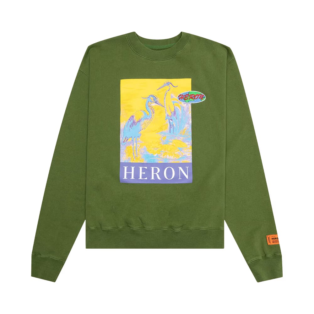 Heron Preston OS Heron Crewneck Green/Yellow