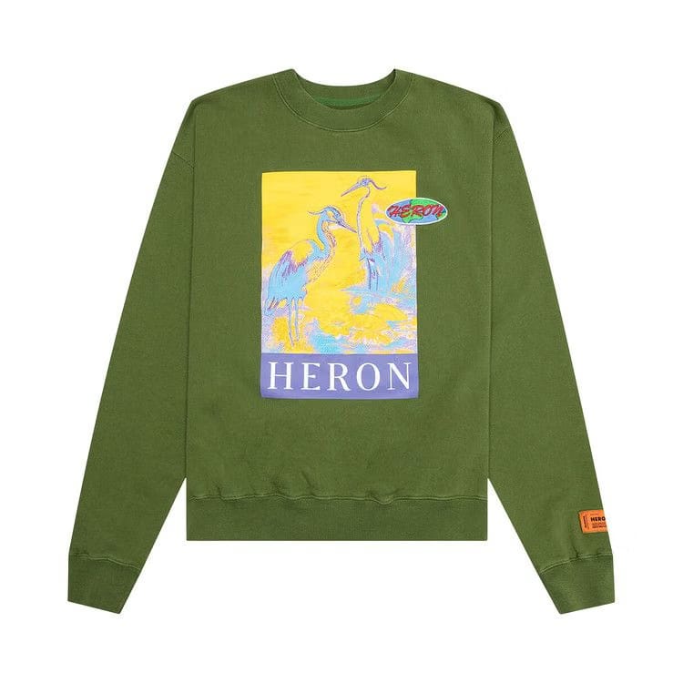 Heron Preston OS Heron Crewneck Green/Yellow