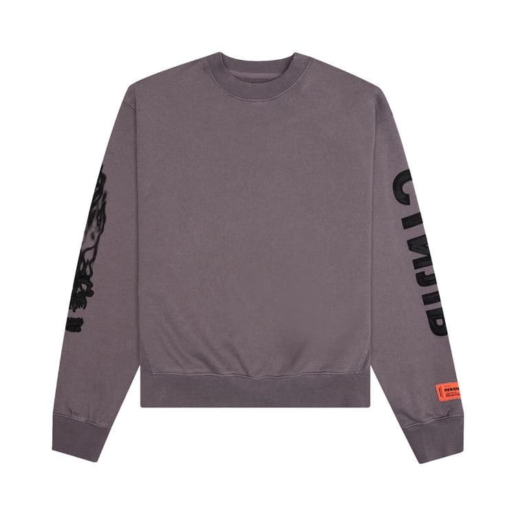 Heron Preston Flaming Skull Crewneck Grey/Black