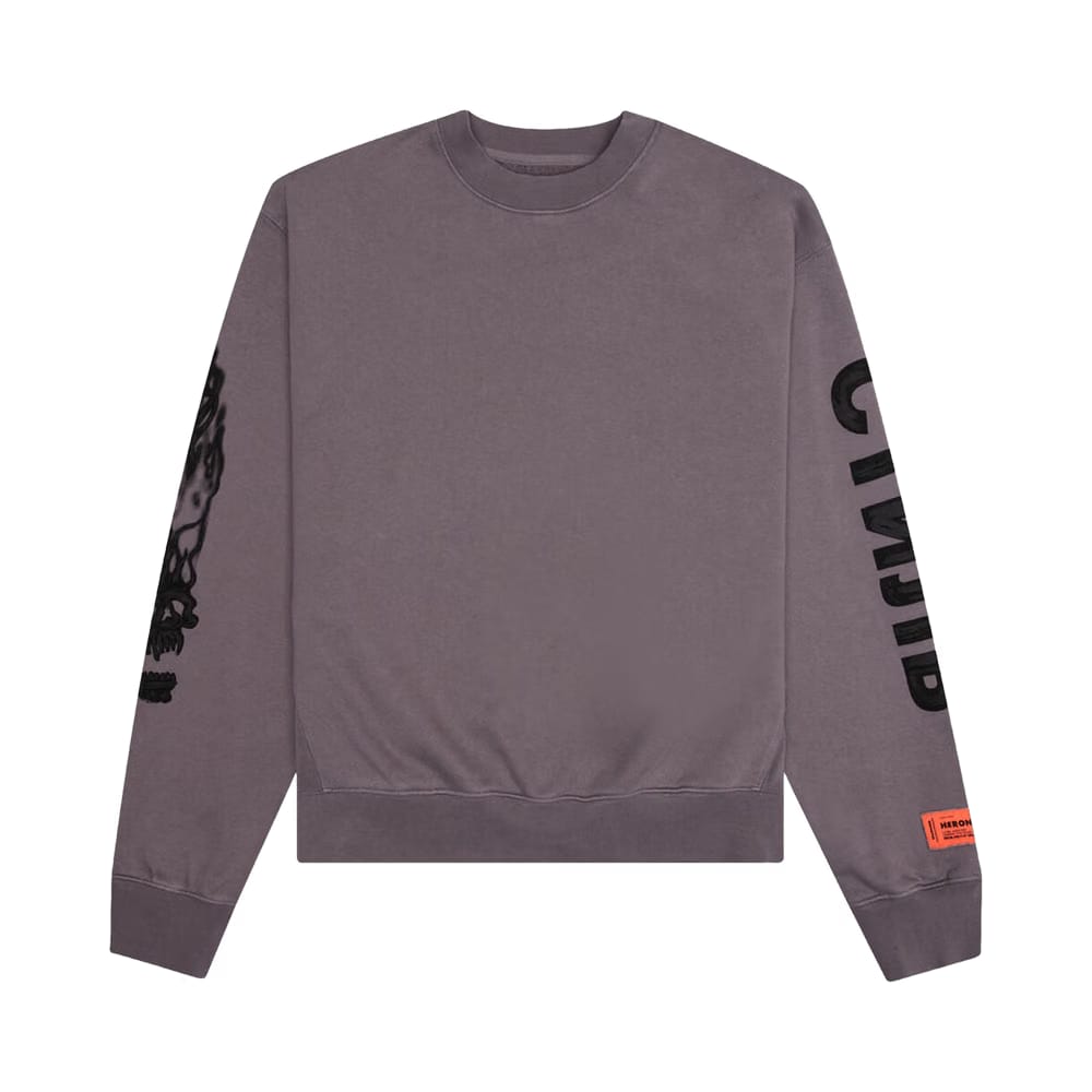 Heron Preston Flaming Skull Crewneck Grey/Black