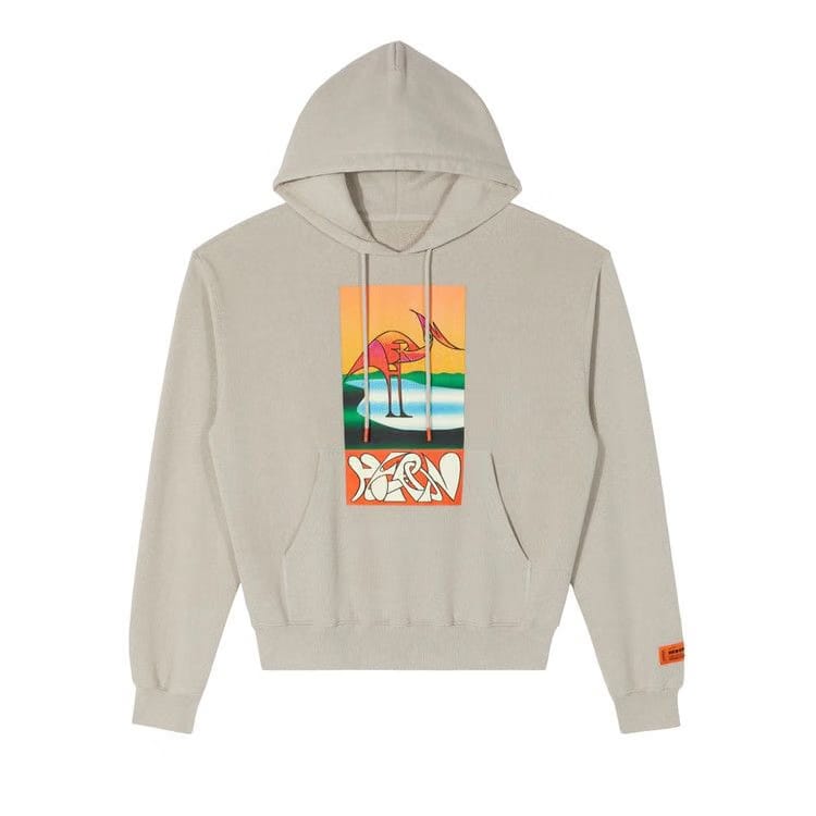 Heron Preston Abstract Hoodie Grey/Orange